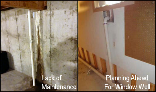 Water Damage From Lack of Attention vs. Planning for Window Well Water