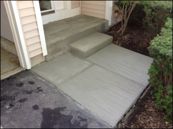 Concrete Steps Repair Three Pour Project Color Change, After
