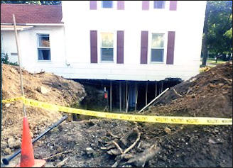 Home Foundation Damaged By Water & Erosion; Replacement Necessary