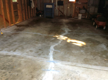 After Repair of Large Concrete in Garage Slab