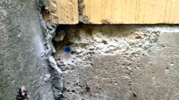 Crumbling Foundation Concrete Wall Area #1, Before Frozen Concrete Repair