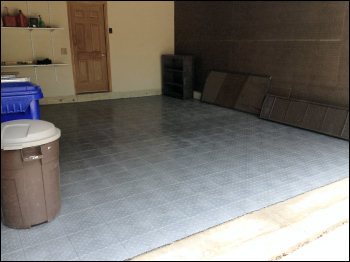 Garage Floor After Adding Interlocking Tiles