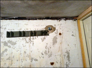 View of Threaded Rod Near Top of Basement Wall