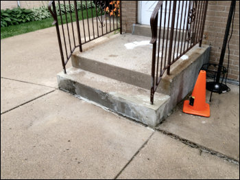 Concrete Steps to a Home, After Repair