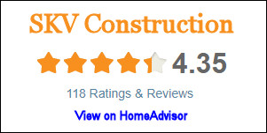 Image Reveals Ratings on HomeAdvisor for SKV Construction With Link to Ratings